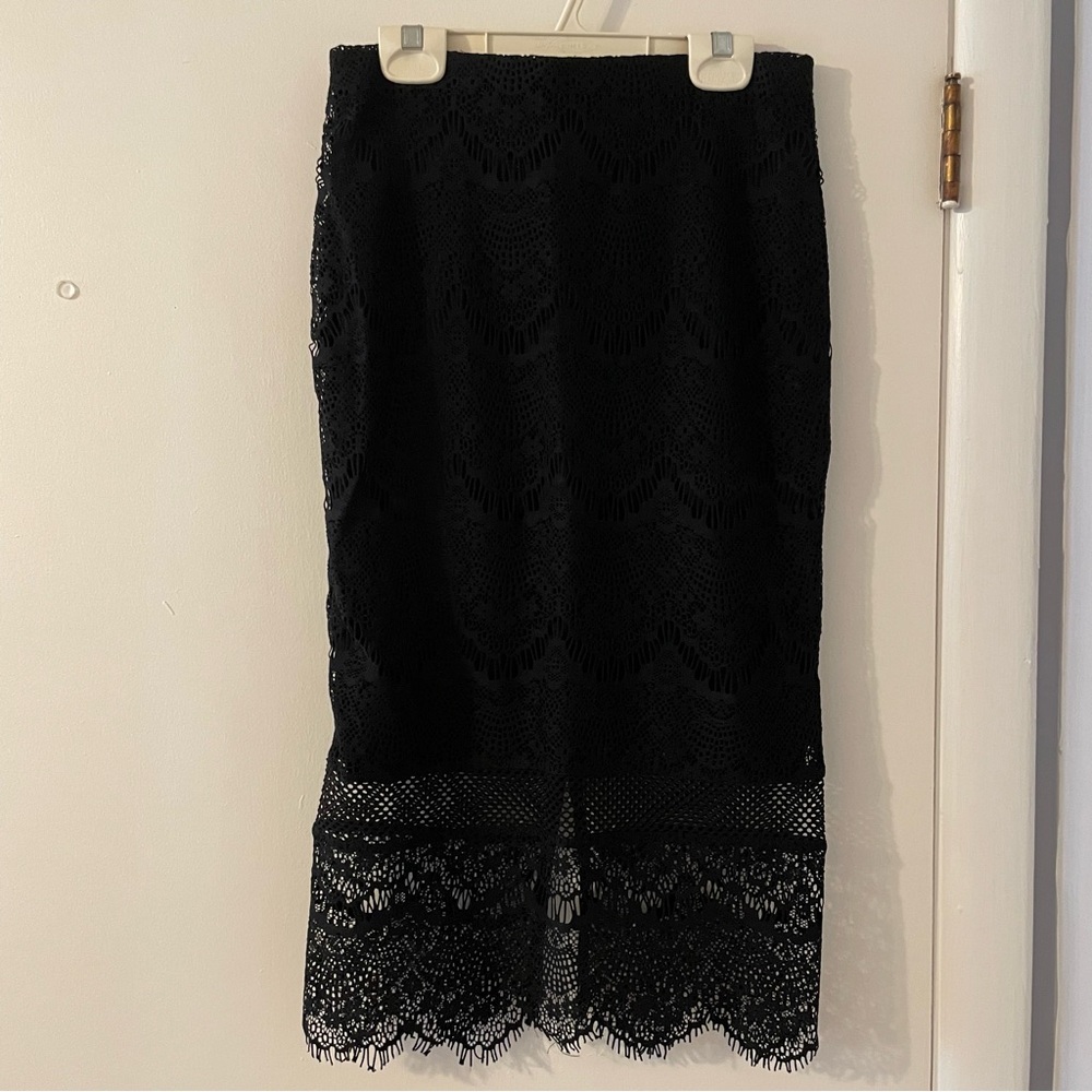Express Black Lace Skirt (MATCHING TOP AVAILABLE)